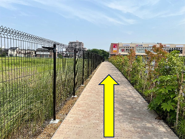 ② ダイソーに向かって直進します